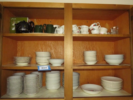 (75+/-) Contents of Upper Cabinet