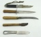 (5) Assorted Fixed Blade Knives