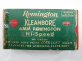 (20)pcs of 6mm Remington Cartridges