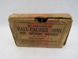(20) Ball Caliber .30M1 Cartridges