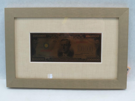 1934 Smithsonian 100,000 Dollar 24K Gold Certificate