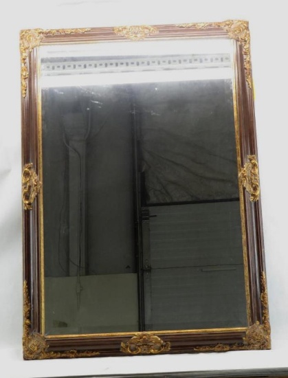 Ornate Framed Beveled Glass Mirror