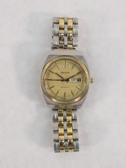 Vintage Bulova Stainless Steel Gents Wrist Watch