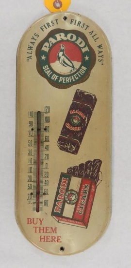 Vintage Parodi Cigars Advertising Thermometer