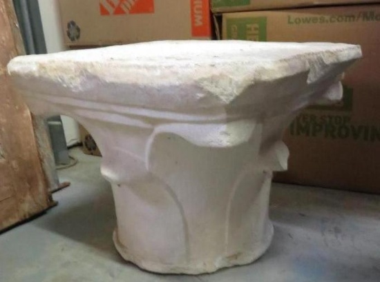 Plaster Occasional Table Corinthian Column Cap Style