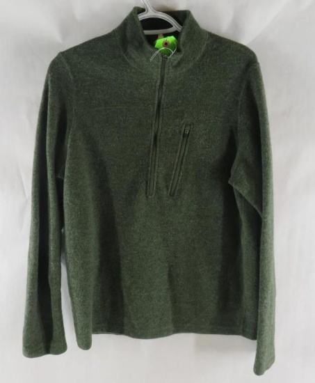 Ibex Heather Green 1/2 Zip Sweater