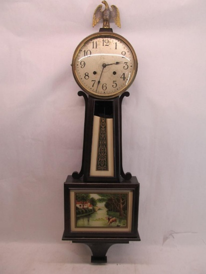Large New Haven Clock Company Banjo Clock