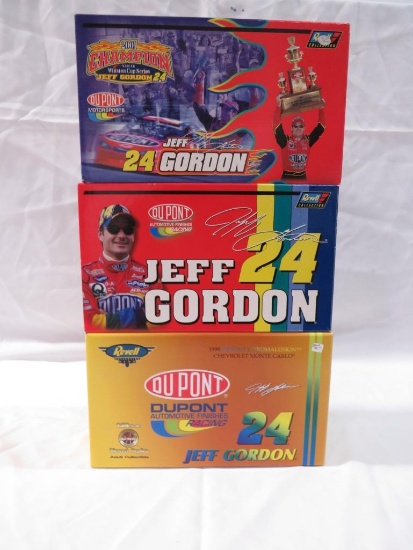 (3) 1:24 Scale Jeff Gordon Diecast Cars