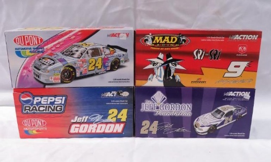 (4) 1:24 Scale Jeff Gordon & Kasey Kahne Diecast Cars