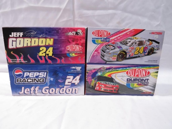 (4) 1:24 Scale Jeff Gordon Diecast Cars