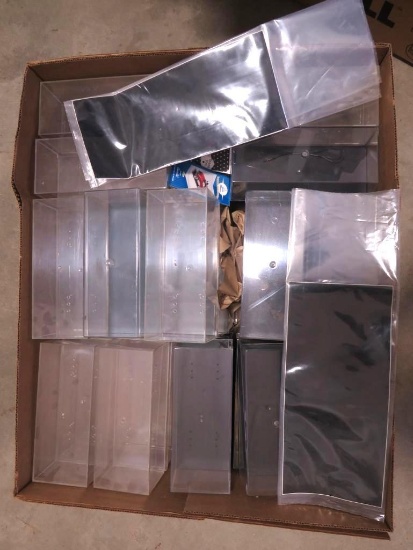 (40 +/-) Asst. Plastic Model Display Cases