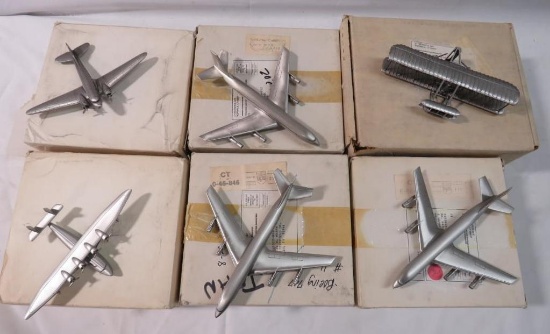 (6) Asst. Danbury Mint Pewter Collectable Planes