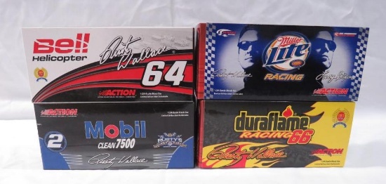 (4) 1:24 Scale Rusty Wallace Diecast Cars
