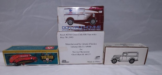 (4) Diecast Car Banks