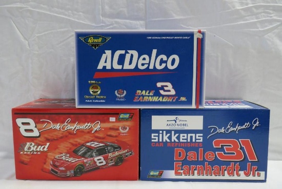 (3) Revell Dale Earnhardt, jr Racing Collectables