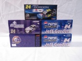 (5) 1:24 Scale Jeff Gordon Diecast Cars