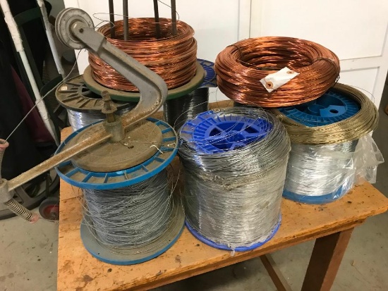 Steel & Copper Spools of Brush Stapling Wire