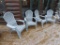 (4) Poly ADK Style Deck Chairs
