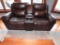 Ashley 2-Section Leather Entertainment Loveseat