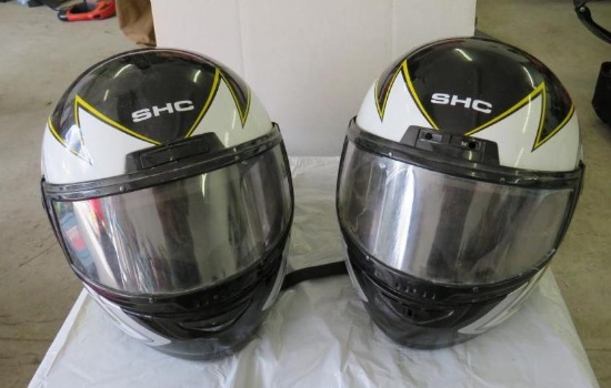 Pair of SHC Snowmobile Helmets
