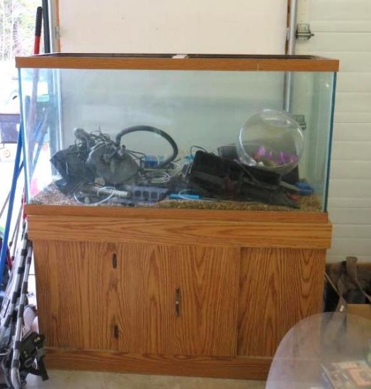 Glass Aquarium on Stand w/ Accessories