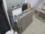(2) Cots, (2) Small Folding Tables & Stool