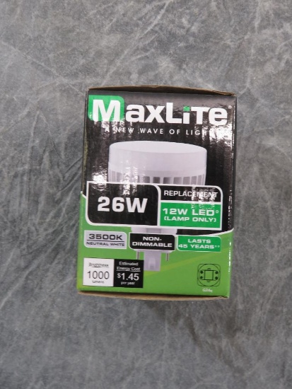 (21) MaxLite 26W Replacement PL G24q Bulbs