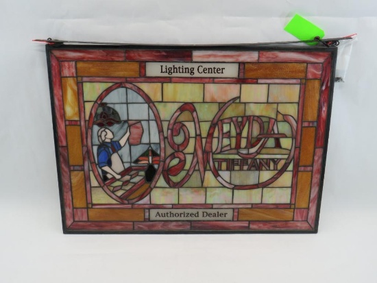 Stained Glass Lighting Center Sign