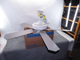 Craftmade White Finish Ceiling Fan w/ Alabaster Light Kit