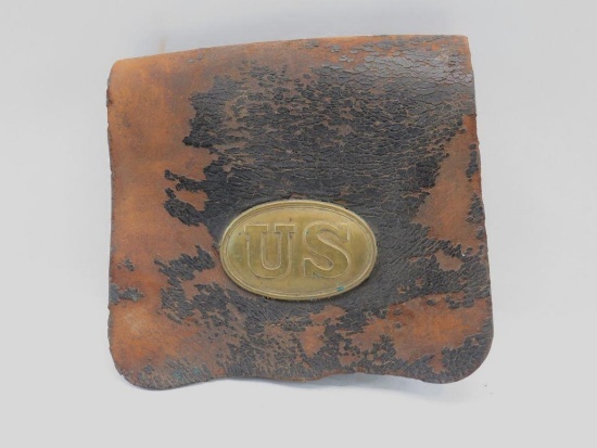Antique U.S. Leather Cartridge Pouch