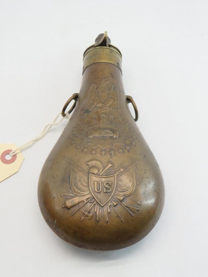 Antique Dixon "Batty" Peace Powder Flask