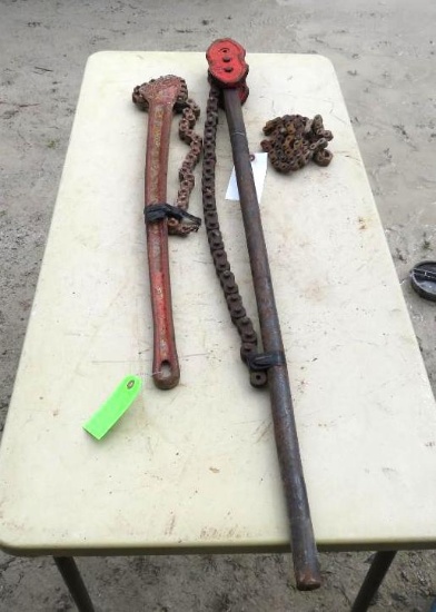 (2) Ridgid Chain Pipe Wrenches