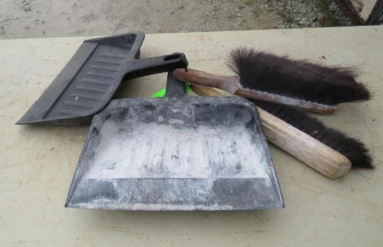 (2) 8" Bench Brooms & (2) 12" Dust Pans