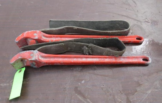 (2) Ridgid 18" Strap Wrenches