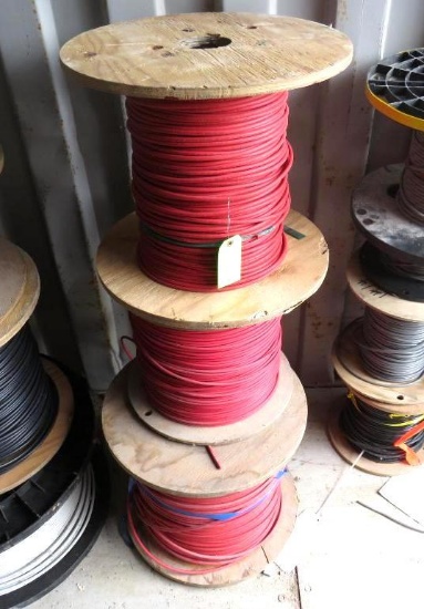 (3) Spools Of Red Encore Wire Corp