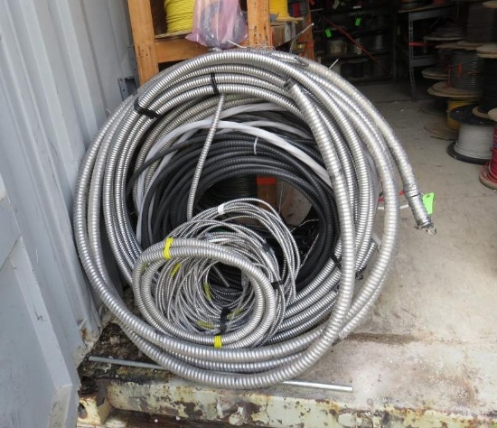 Large Qty. Of Coiled Aluminum ROMEX & Large Gauge Wire