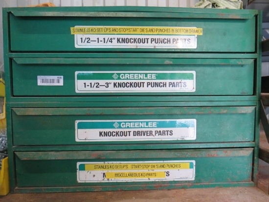Greenlee 4 Drawer Box w/ Asst. Knockout Parts