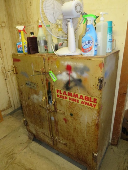 Metal Cabinet w/ Contents