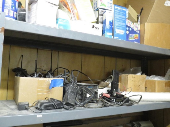 (7) Motorola HT750 & Other Portable Radios w/ Base Station Chargers 7 Antennas etc.