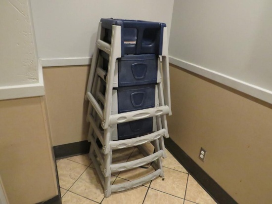 (4) Poly Children's Booster Chairs