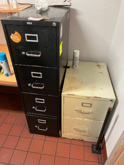 (2) Metal Filing Cabinets & Contents of Office
