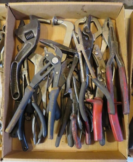 Asst. Pliers, Adjustable Wrenches, Needle Nose & Vise-Grips