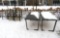 Steel & Wood Outdoor Furniture (3) 4-Top Tables & (10) Chairs