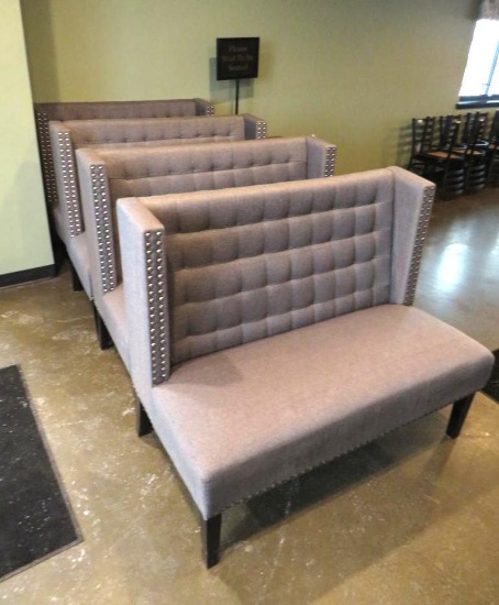 (4) Upholstered Booth Chairs