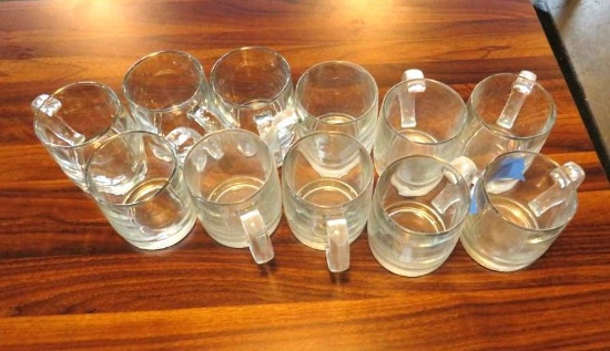 (11) Glass Beer Mugs