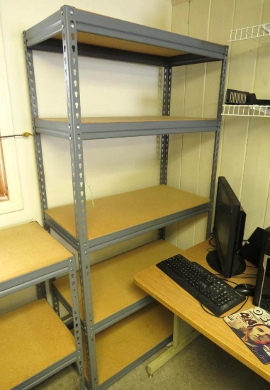 5-Tier Metal & Plywood Storage Rack