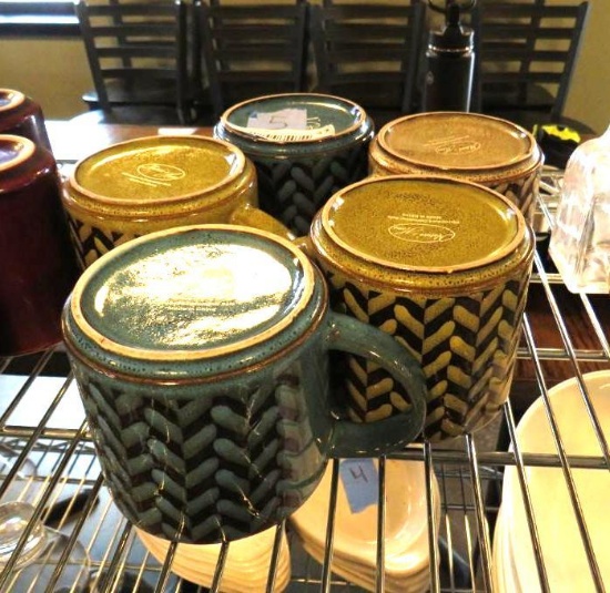 (5) Asst. Colored Ceramic Coffee Mugs