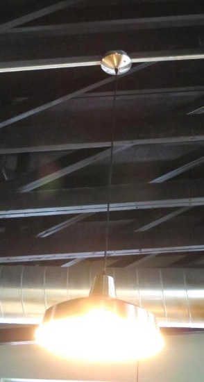 (22) 15.5" Dia. Brushed Steel Pendant Lights