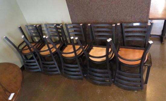 (10) Ladderback Metal & Wood Chairs