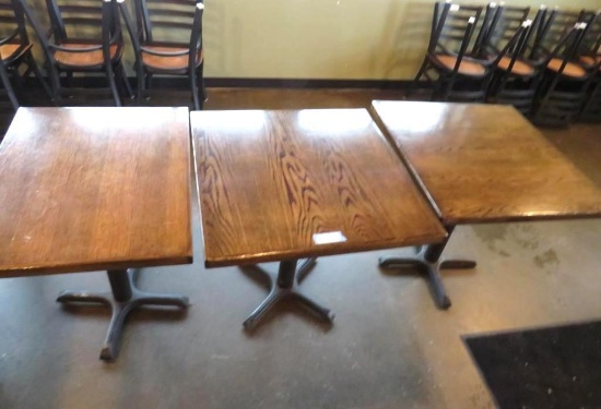 (3) Wooden 2-Top Tabletops